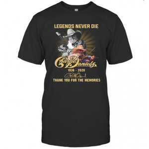 Legends Never Die Charlie Daniels Thank You For The Memories Signature T-Shirt